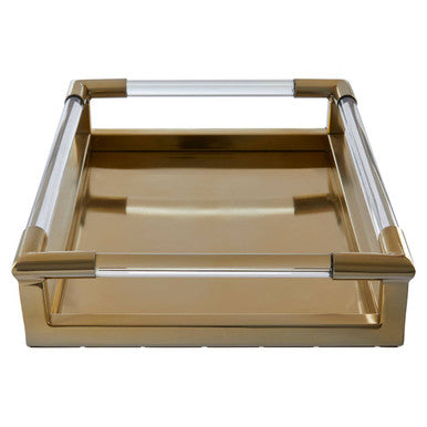 Lucita Gold Finish Tray