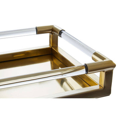Lucita Gold Finish Tray
