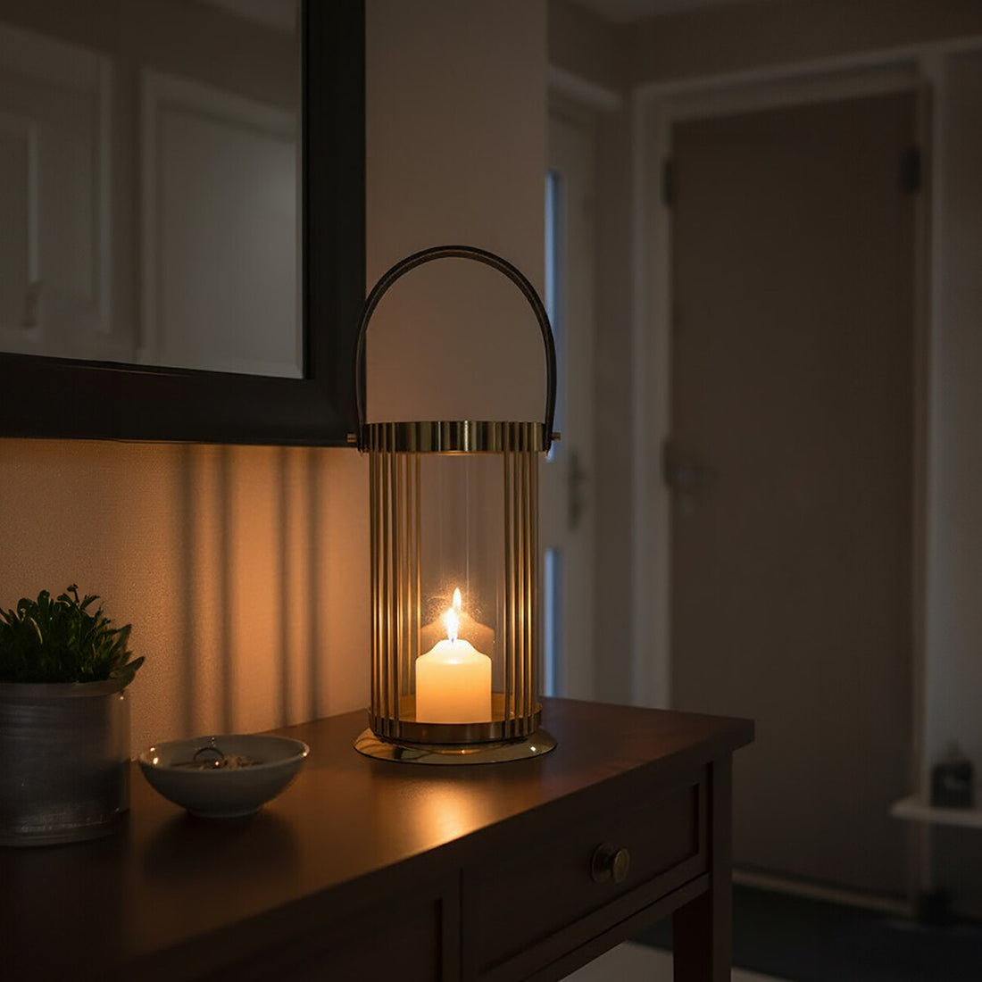 Astro Large Gold Finish Lantern