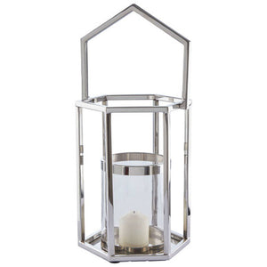 Herber Small Silver Hexagonal Lantern