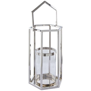 Herber Large Silver Hexagonal Lantern.