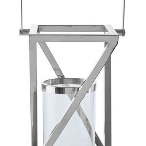 Small Silver Criss Cross Lantern | Cruzar
