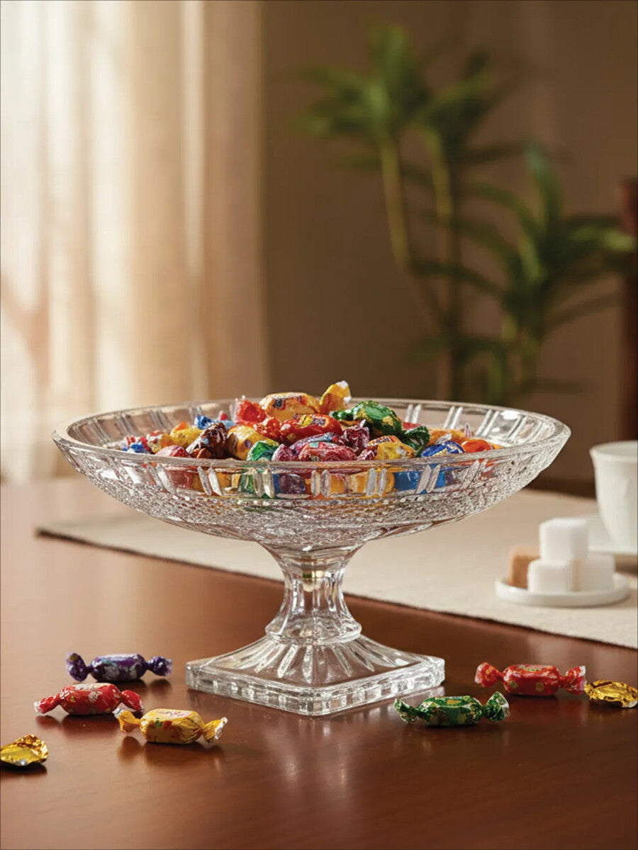 Savita Pedestal Glass Fruit Bowl