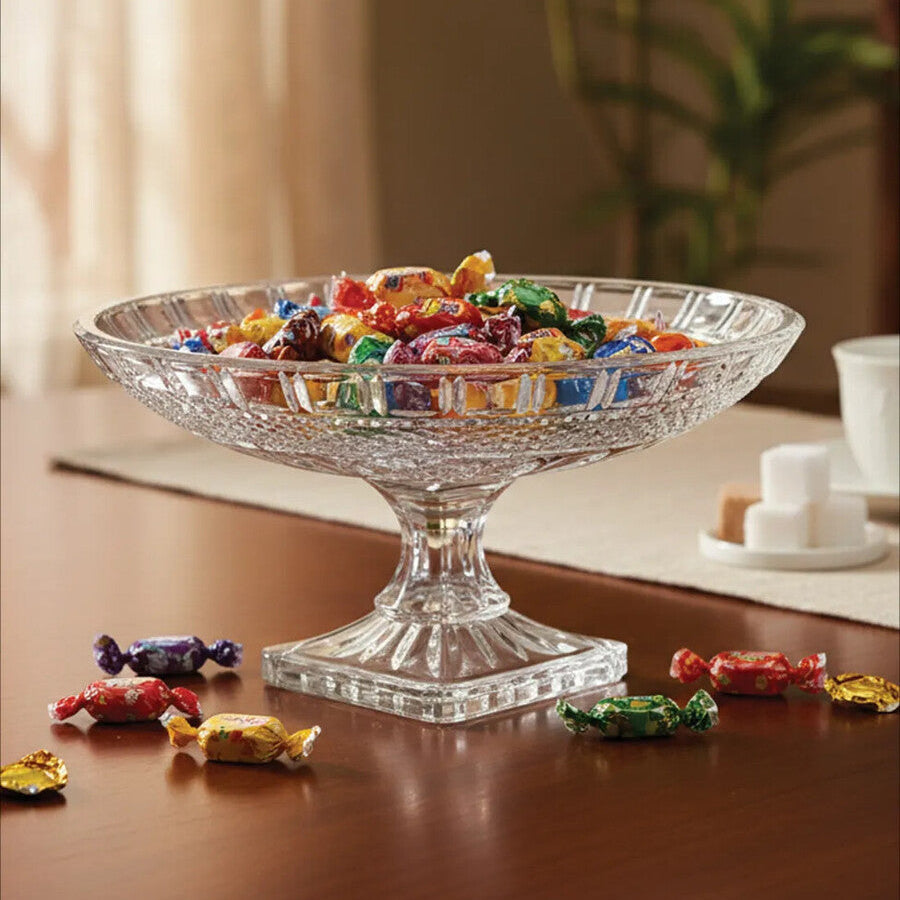 Savita Pedestal Glass Fruit Bowl