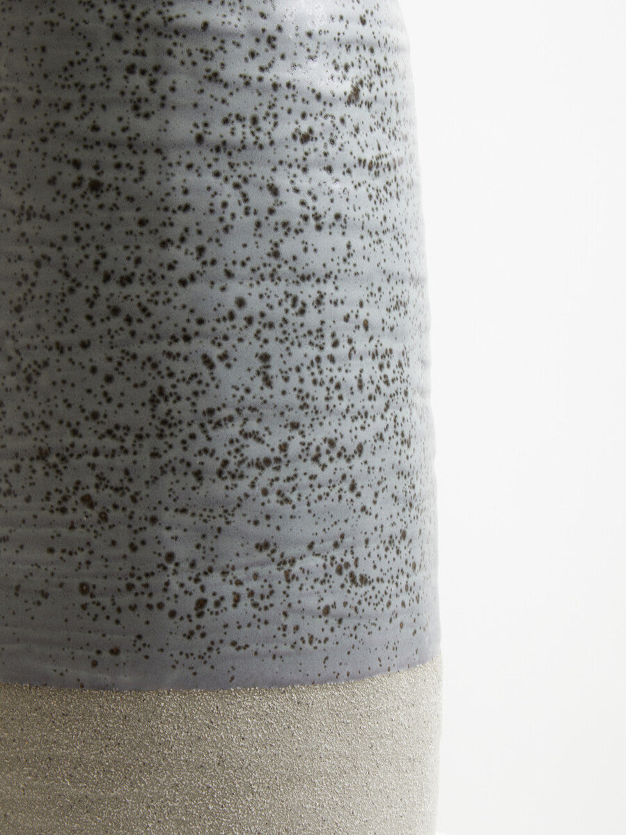Caldera Grey Speckled Bottled Vase