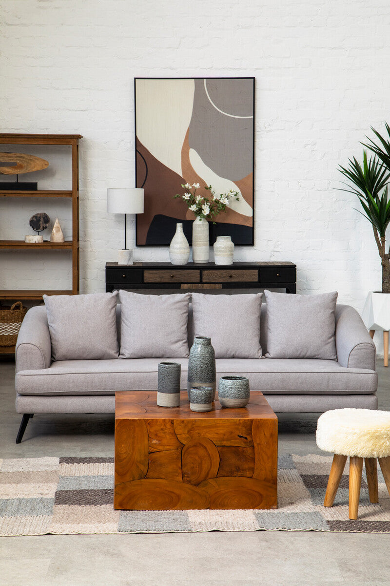 Caldera Grey Speckled Bottled Vase