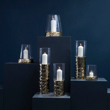 Martele Small Gold Hurricane Candle Holder - Image 3