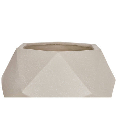 Darnell White Geometric Planter with Legs