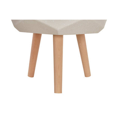 Darnell White Geometric Planter with Legs