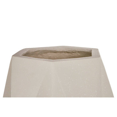 Darnell White Multifaceted Planter - 62cm