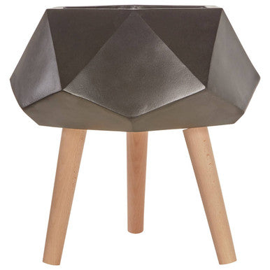 Darnell BlackMultifaceted Planter - 22cm