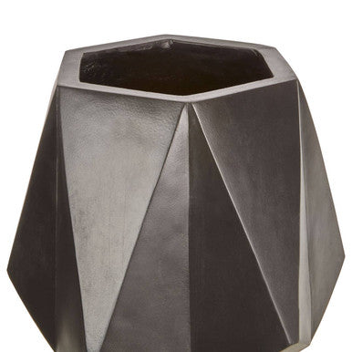 Darnell Black Multifaceted Planter - 62cm