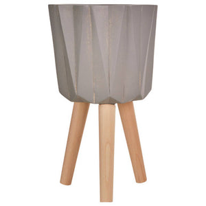 Darnell Small Greyt Faceted Planter
