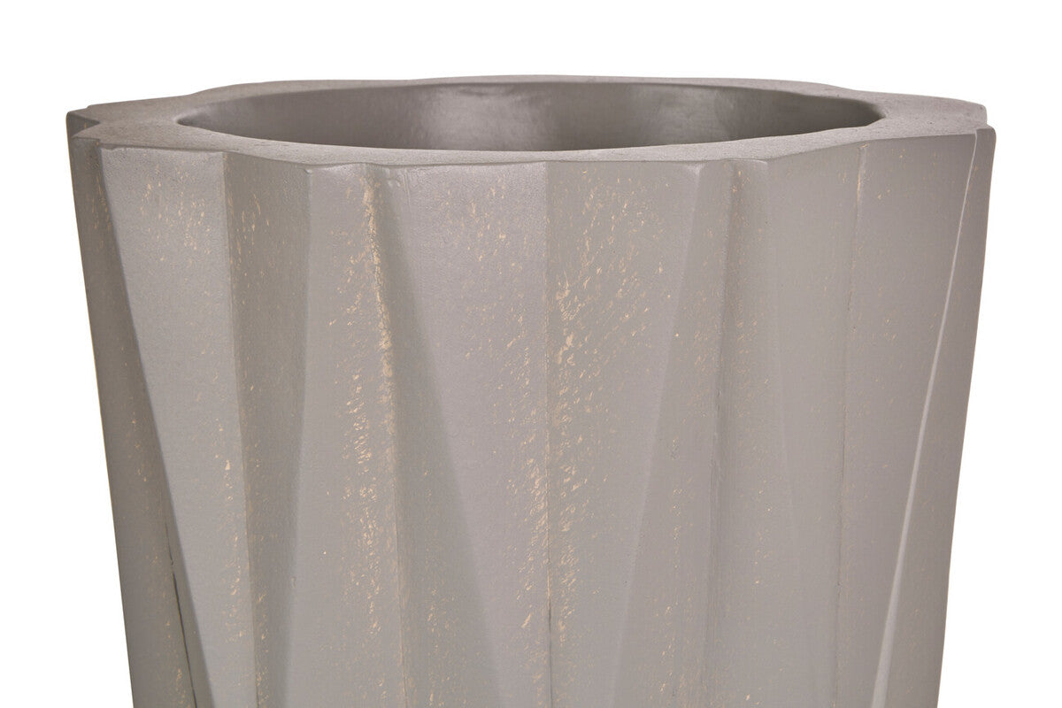 Darnell Small Grey Multifaceted Planter