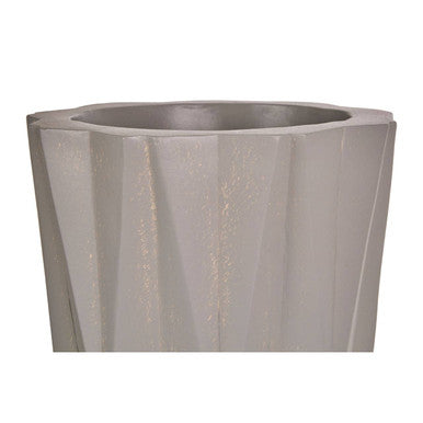 Darnell Small Grey Multifaceted Planter