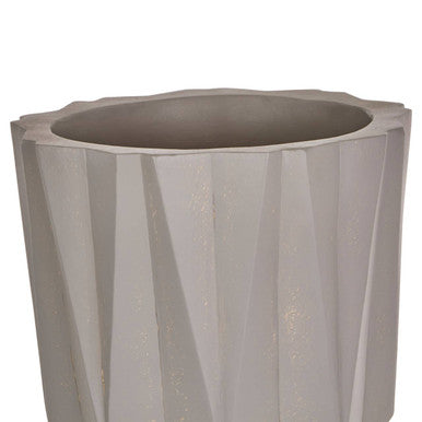 Darnell Large Grey Multifaceted Planter