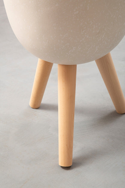 Darnell Small White Finish Rounded Planter