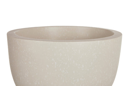 Darnell Small White Finish Rounded Planter