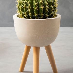 Small White Finish Rounded Planter | Darnell