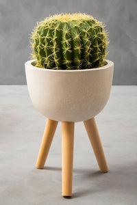 Darnell Small White Finish Rounded Planter