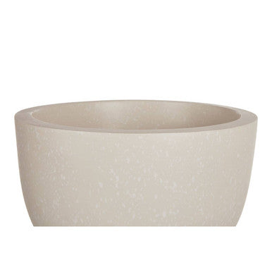 Darnell Small White Finish Rounded Planter