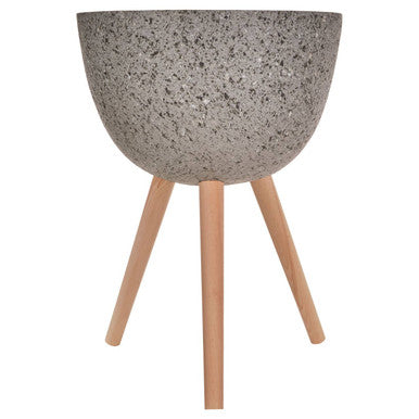 Darnell Large Grey Speckled Planter