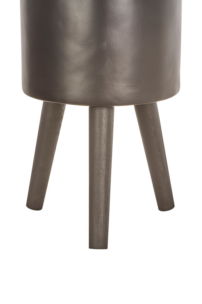 Darnell Small Black Finish Planter