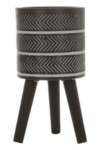 Darnell Small Chevron Planter