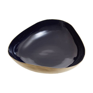 Elva Navy Blue And Gold Trinket Bowl