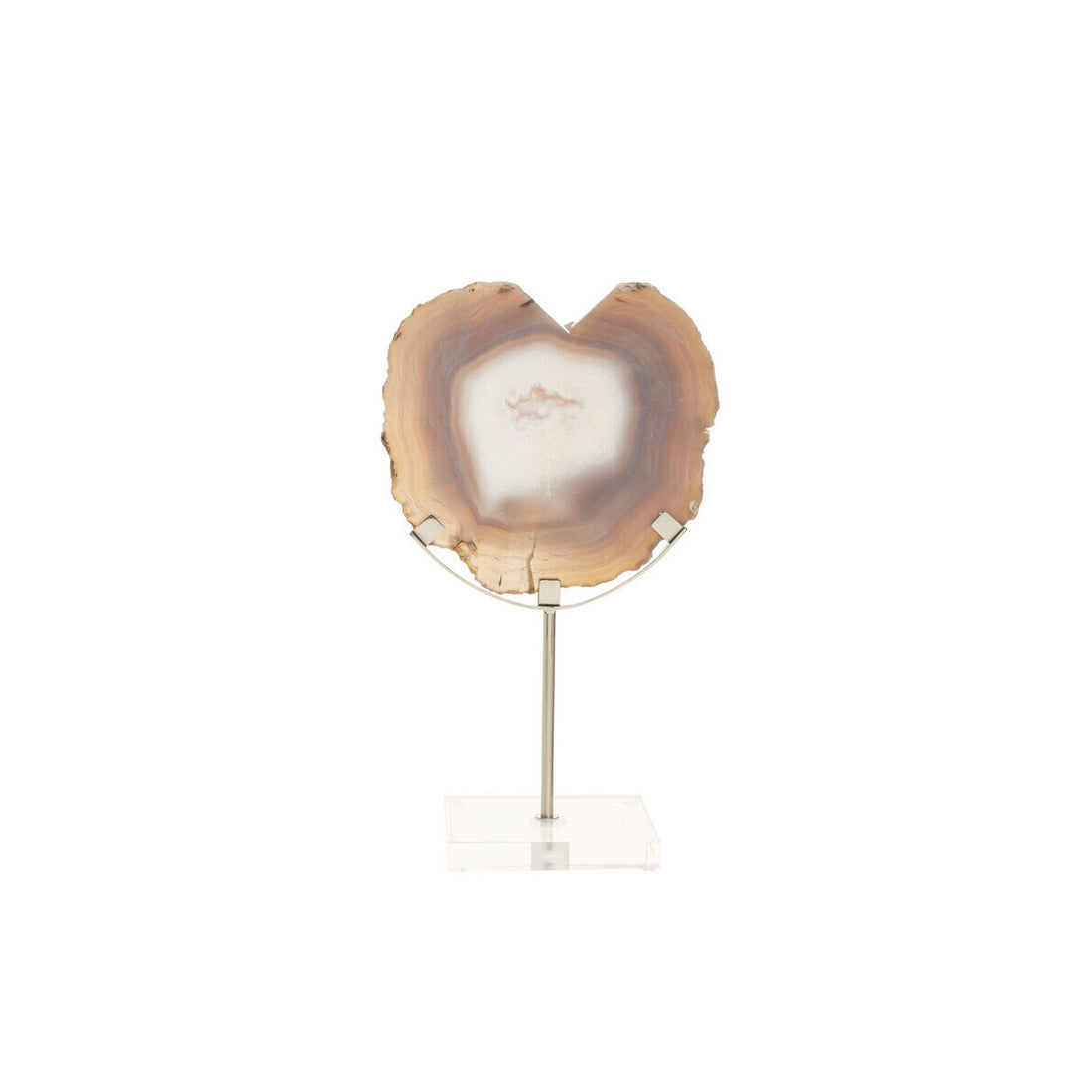 Bowerbird White And Silver Agate Sculpture