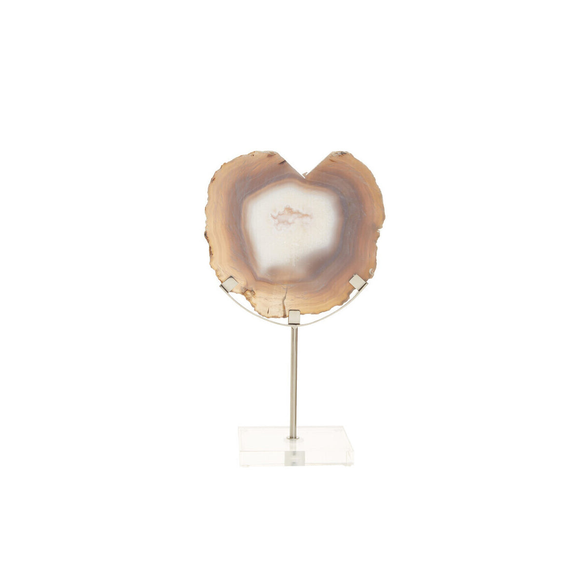 Bowerbird White And Silver Agate Sculpture