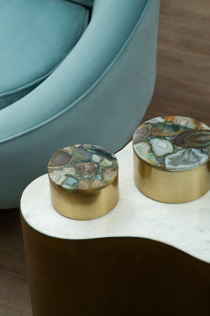 Bowerbird Large Trinket Box with Agate