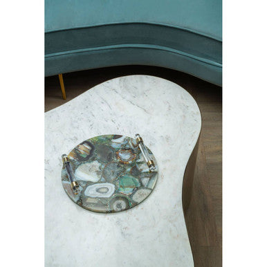 Bowerbird Green And Gold Agate Tray
