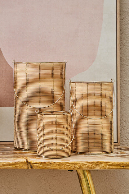 Malacca Small Hurricane Candle Holder