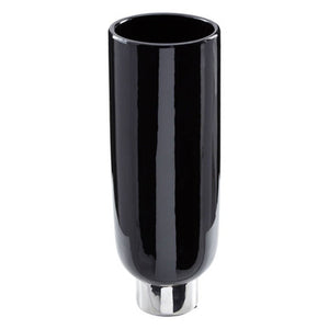 Callie Black and Silver Small Pedestal Vase.