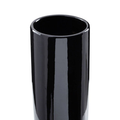 Callie Black and Silver Small Pedestal Vase.