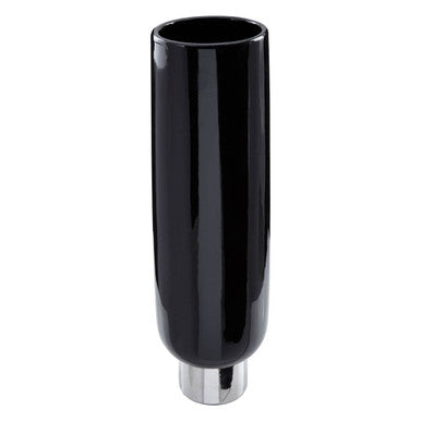 Callie Black and Silver Large Pedestal Vase.