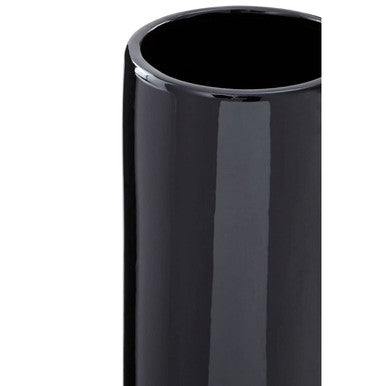 Callie Black and Silver Large Pedestal Vase.
