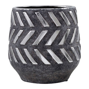 Helaine Grey and Silver Small Planter