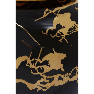 Marmo Large Marble Effect Black and Gold Ceramic Jar - Image 9