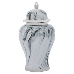 Marmo Grey and White Marble Effect Small Ceramic Jar