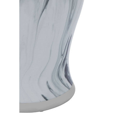Marmo Grey and White Marble Effect Small Ceramic Jar - Image 5