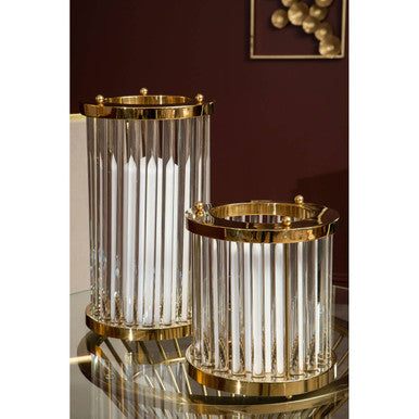 Franklin Large Gold Finish Candle Holder