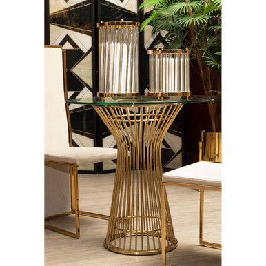 Franklin Large Gold Finish Candle Holder