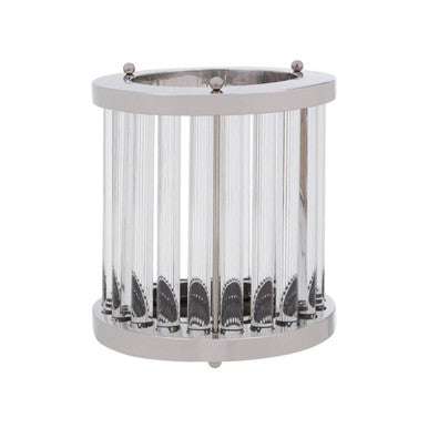 Franklin Small Silver and Glass Candle Holder - Image 4