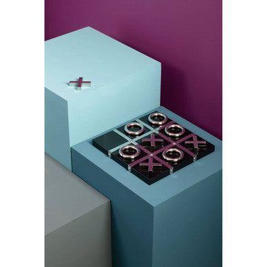 Flos Black And Silver Tic Tac Toe Game