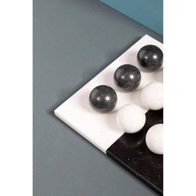 Flos Black And White Tic Tac Toe Marble Game