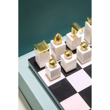 Flos Marble And Wood Chess Set - Image 3