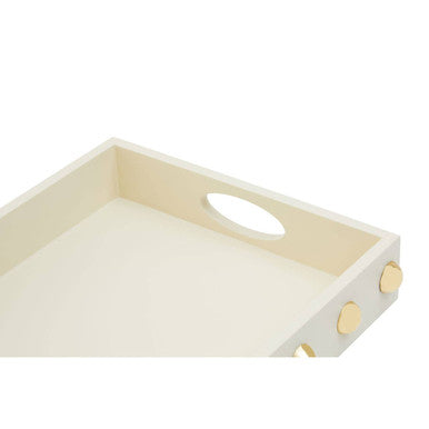 Frida Cream and Gold Studded Tray