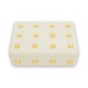 Large Cream and Gold Trinket Box | Frida